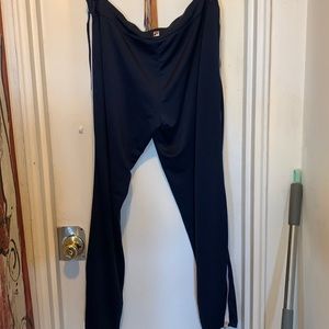 Fula track pants. Side white stripe. Two side pockets